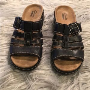 Clarks dark blue sandals. Size 7